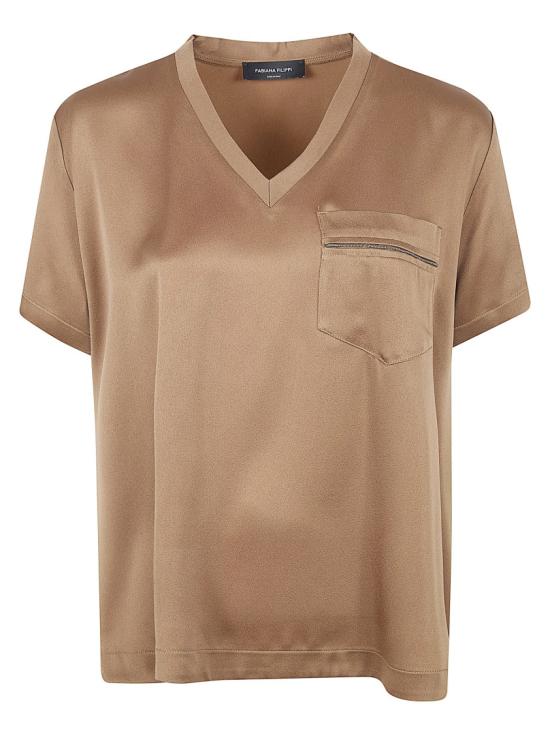 26SS 파비아나 필리피 반팔 티셔츠 TPD266F283L7801268 Neutrals
