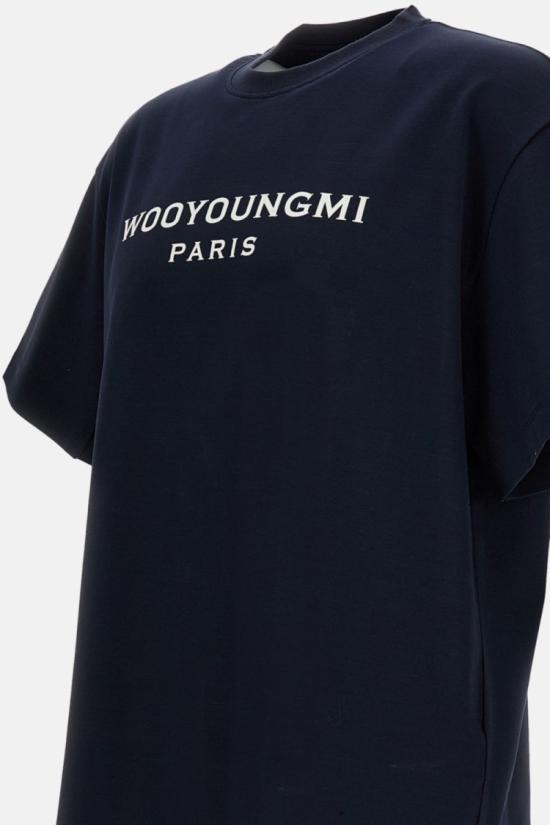 26SS 우영미 반팔 티셔츠 W261TS02704N Blue - WOOYOUNGMI