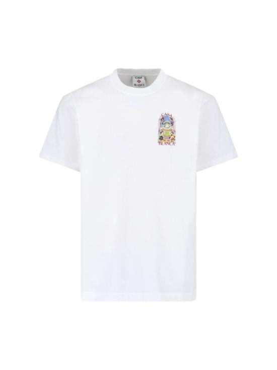 26SS 카사블랑카 반팔 티셔츠 M SS26 JTS 001 15TENNIS LANDSCAPE White