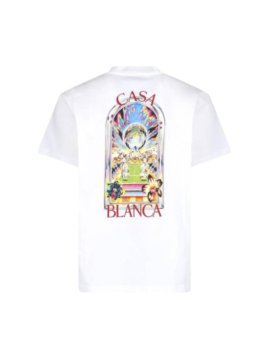 26SS 카사블랑카 반팔 티셔츠 M SS26 JTS 001 15TENNIS LANDSCAPE White - CASABLANCA