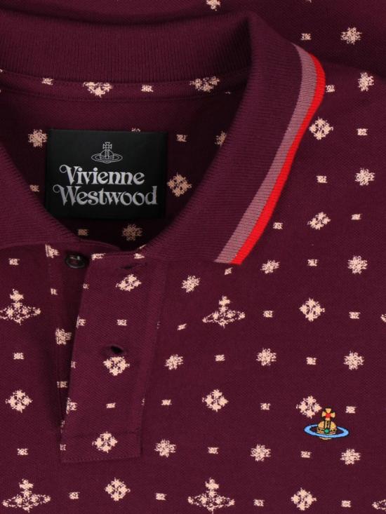 26SS 비비안웨스트우드 클래식 ORB 로고 반팔 폴로 카라티 2H01000U J00AVO201 Red - VIVIENNE WESTWOOD