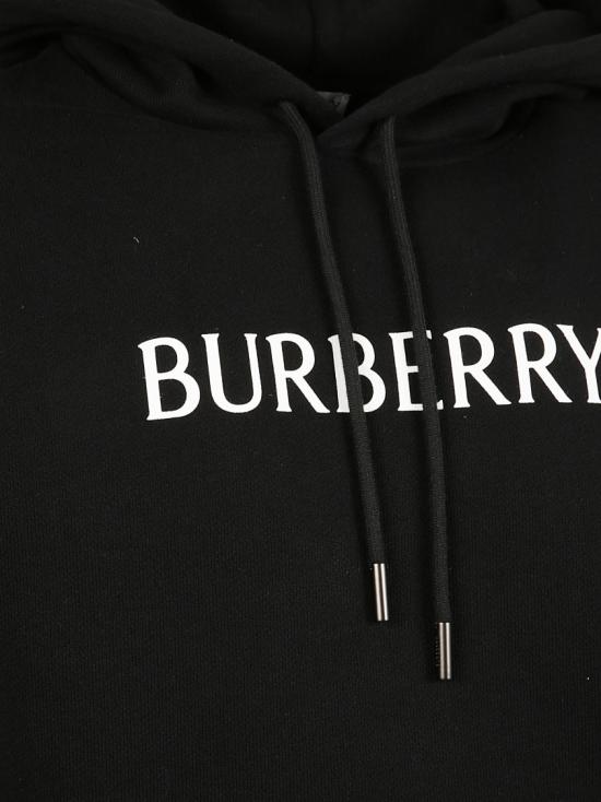 26SS 버버리 로고 코튼 후드 8118999 A1189 Black - BURBERRY
