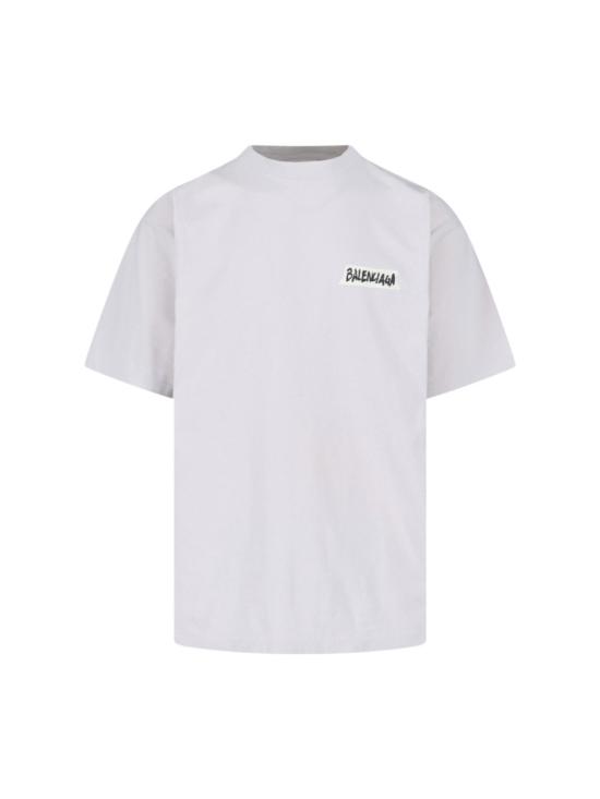 26SS 발렌시아가 마스킹 테이프 티셔츠 미디움 핏 764235 TTVL69012 White