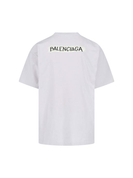 26SS 발렌시아가 마스킹 테이프 티셔츠 미디움 핏 764235 TTVL69012 White - BALENCIAGA