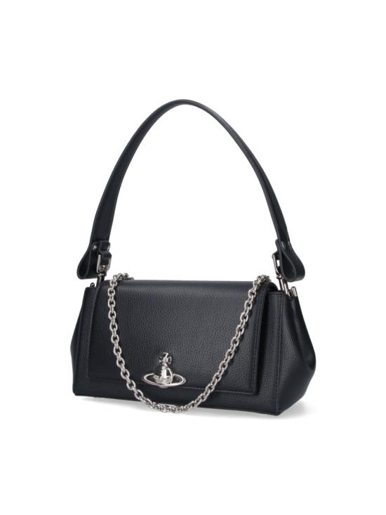 26SS 비비안웨스트우드 오르브 엠보싱 카프스킨 토트백 4602000WW S000DN403 Black - VIVIENNE WESTWOOD