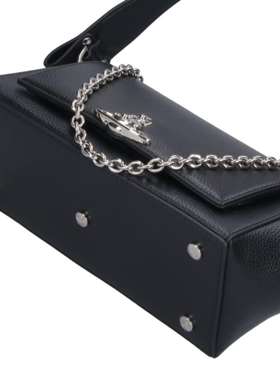 26SS 비비안웨스트우드 오르브 엠보싱 카프스킨 토트백 4602000WW S000DN403 Black - VIVIENNE WESTWOOD