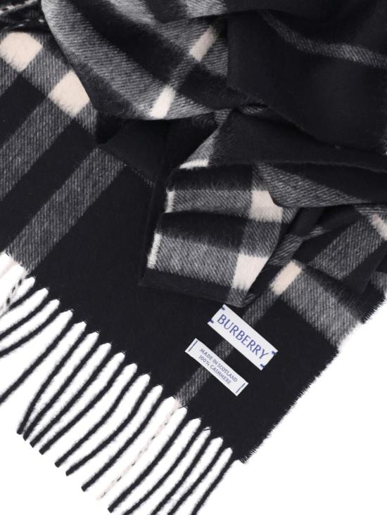 26SS 버버리 체크 캐시미어 스카프 8094741C1343 Black - BURBERRY