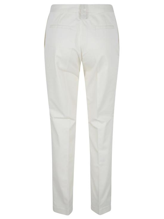 26SS 파비아나 필리피 구비오 코튼 개버딘 조거 팬츠 PAD266F326L7840145 White - FABIANA FILIPPI