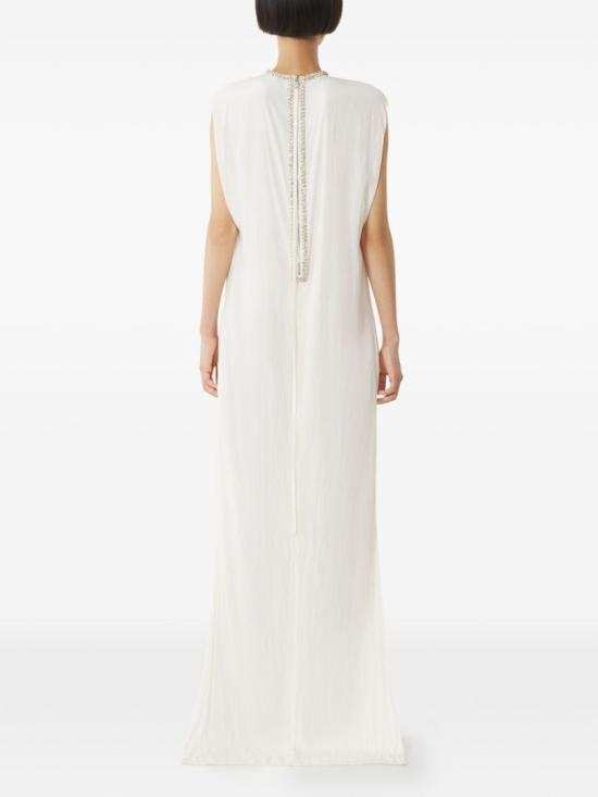 26SS 랑방 롱 원피스 RW DR9029 4778 P26 001 White - LANVIN