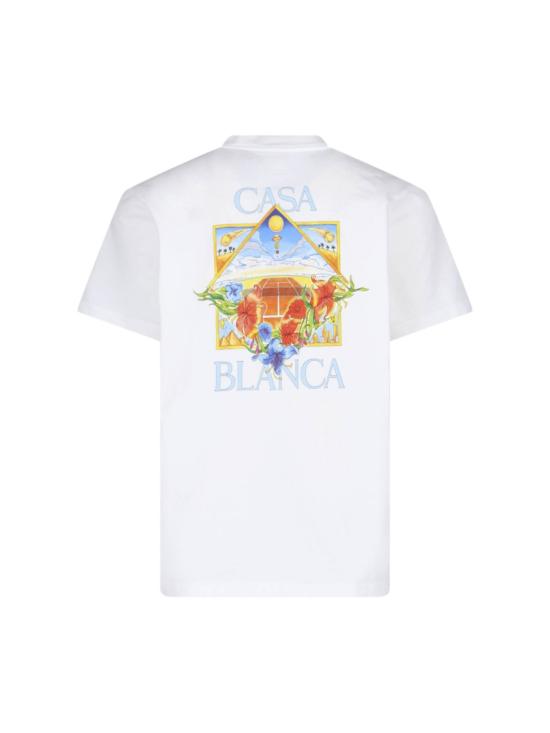 26SS 카사블랑카 반팔 티셔츠 M SS26 JTS 001 13FLOWER COURT ICON White - CASABLANCA