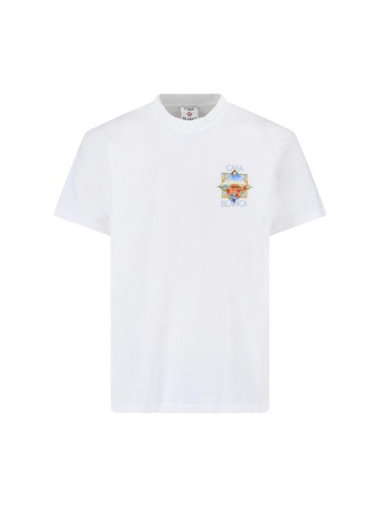 26SS 카사블랑카 반팔 티셔츠 M SS26 JTS 001 13FLOWER COURT ICON White