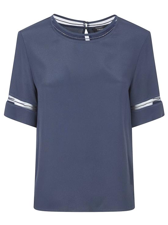 26SS 파비아나 필리피 크레이프 드 신 블라우스 탑 TPD266F289L7755146 Grey