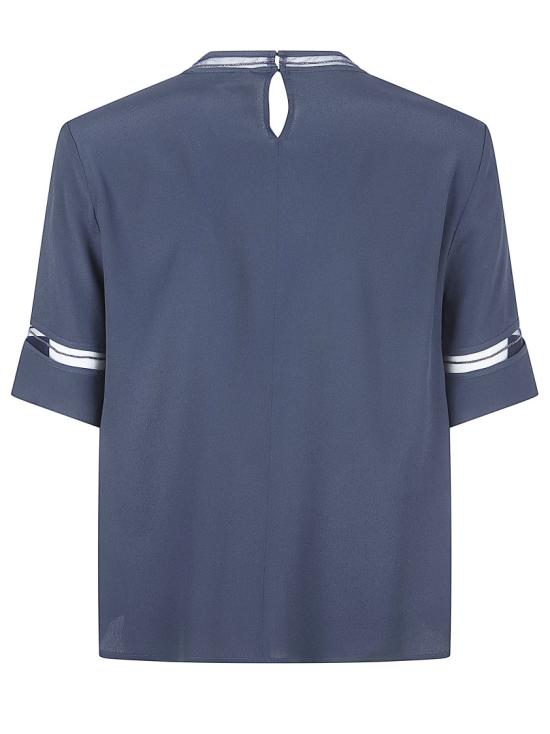 26SS 파비아나 필리피 크레이프 드 신 블라우스 탑 TPD266F289L7755146 Grey - FABIANA FILIPPI