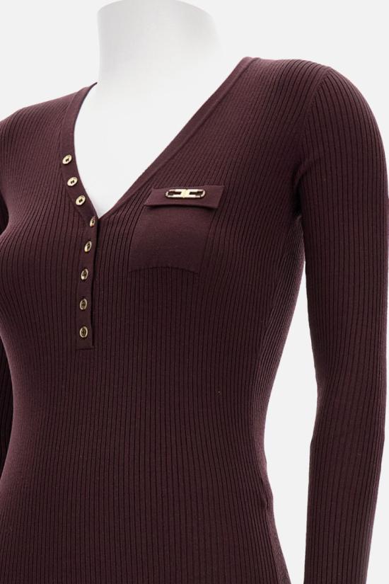 25FW 엘리자베타프랜치 원피스 AM10B56E2EA4 Burgundy - ELISABETTA FRANCHI