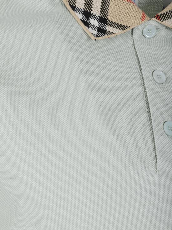 26SS 버버리 체크 칼라 코튼 폴로 셔츠 8118949 C4011 White - BURBERRY