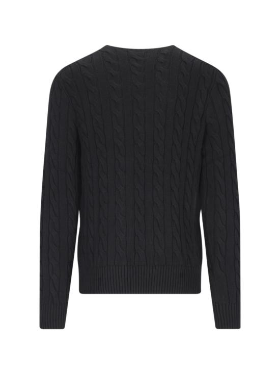 26SS 폴로 랄프로렌 로고 자수 케이블 니트 스웨터 710 775885012 Black - POLO RALPH LAUREN