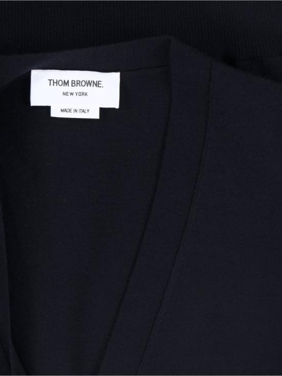 26SS 톰브라운 파인 메리노 울 4바 릴렉스 핏 가디건 FKC334A Y1014415 Blue - THOM BROWNE