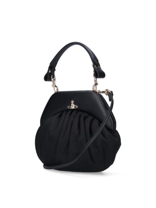 26SS 비비안웨스트우드 사피아노 탑핸들 클러치 파우치 49030001W W01F4N401 Black - VIVIENNE WESTWOOD