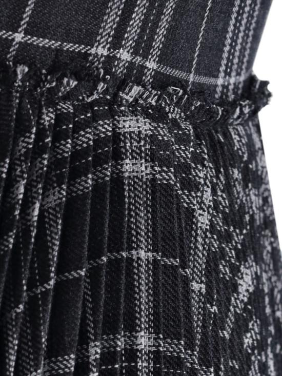 25FW 버버리 체크 울 블랜드킬트 미디 드레스 8116016C3840 Grey - BURBERRY