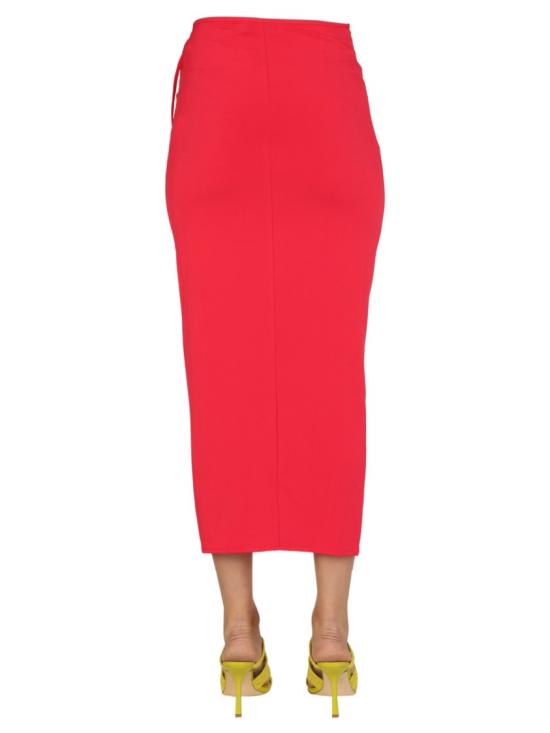  셀프 포트레이트 미디 스커트 SS22 19S FUCHSIA Red - SELF PORTRAIT
