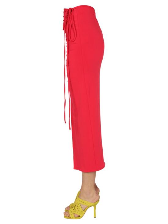  셀프 포트레이트 미디 스커트 SS22 19S FUCHSIA Red - SELF PORTRAIT
