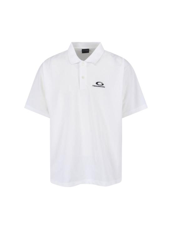 26SS 발렌시아가 폴로 티셔츠 828531 TTVT89000 White