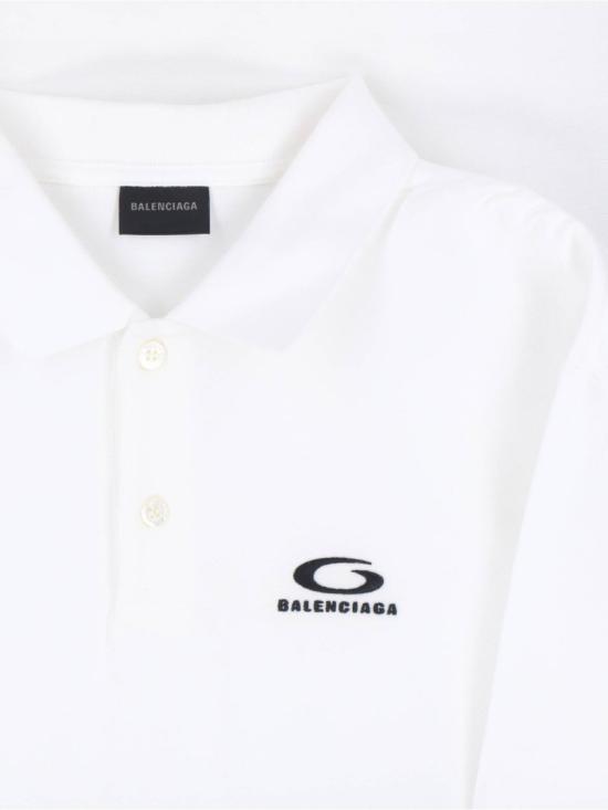 26SS 발렌시아가 로렐 클래식 폴로 셔츠 828531 TTVT89000 White - BALENCIAGA