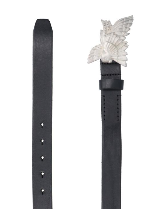 26SS 아워레가시 가죽 벨트 A2268DOOILY BLACK LEATHER Black - OUR LEGACY