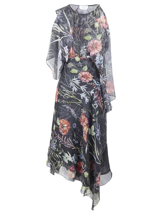 26SS 알렉산더 맥퀸 미디 원피스 858353QCAMO1000 Black