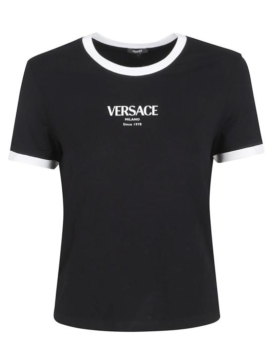 26SS 베르사체 반팔 티셔츠 10226561A166852B020 Black