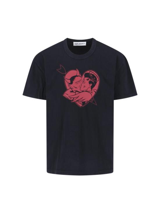 26SS 아워레가시 루즈 티셔츠 러브 스토리 프린트 M2266LLLOVE STORY PRINT Black