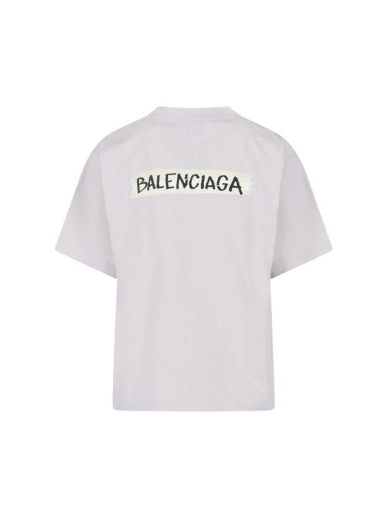 26SS 발렌시아가 마스킹 테이프 티셔츠 850990 TTVL69012 White - BALENCIAGA