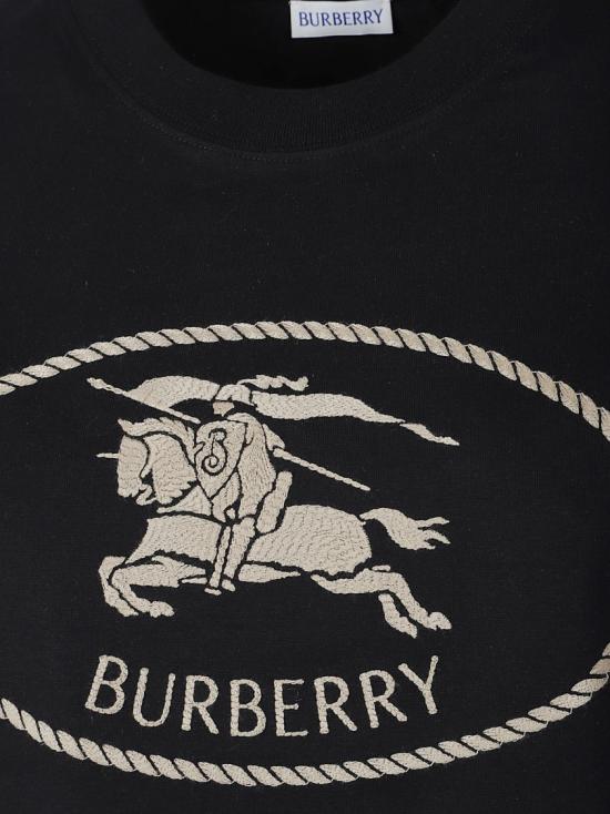 26SS 버버리 나이트 스탬프 코튼 티셔츠 8111658 A1189 Black - BURBERRY