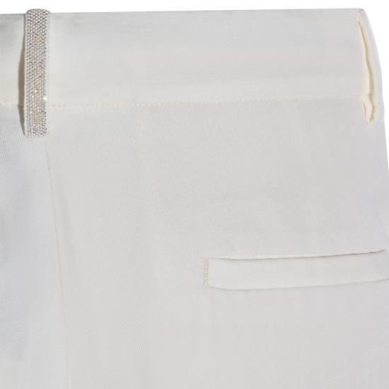 26SS 파비아나 필리피 플루이드 린넨 비스코스 버뮤다 쇼츠 PAD276F794M1500145 White - FABIANA FILIPPI