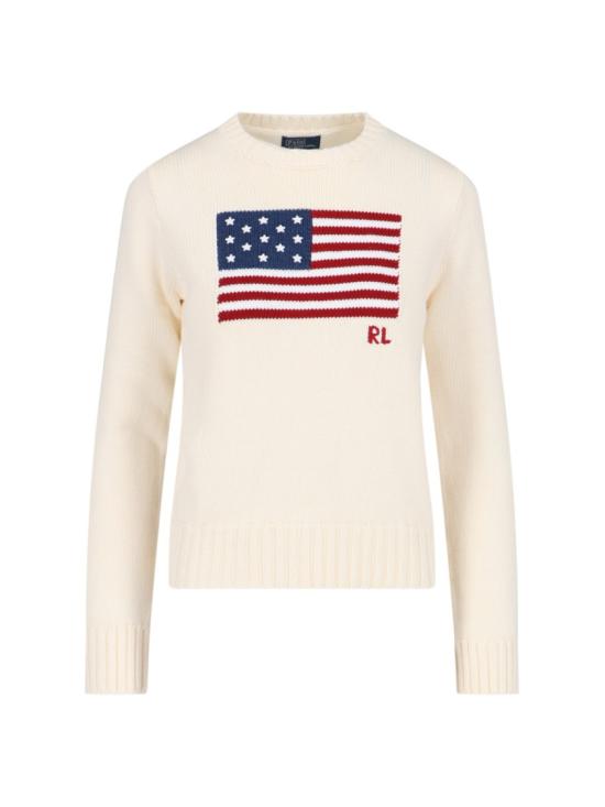 26SS 폴로 랄프로렌 아이코닉 플래그 스웨터 211 896939002 Neutrals