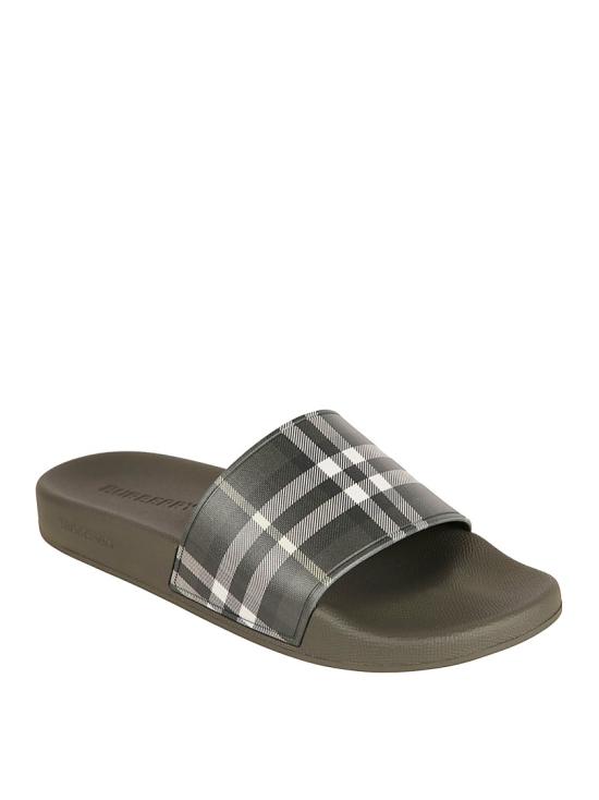 26SS 버버리 체크 슬라이드 8119278 C3348 Grey - BURBERRY