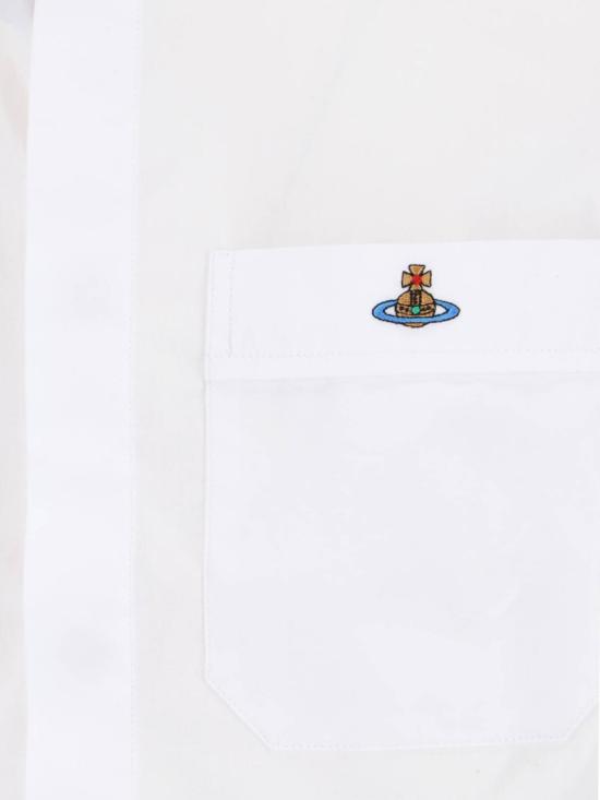 26SS 비비안웨스트우드 클래식 코튼 셔츠 24010004 W009Q BSA401 White - VIVIENNE WESTWOOD