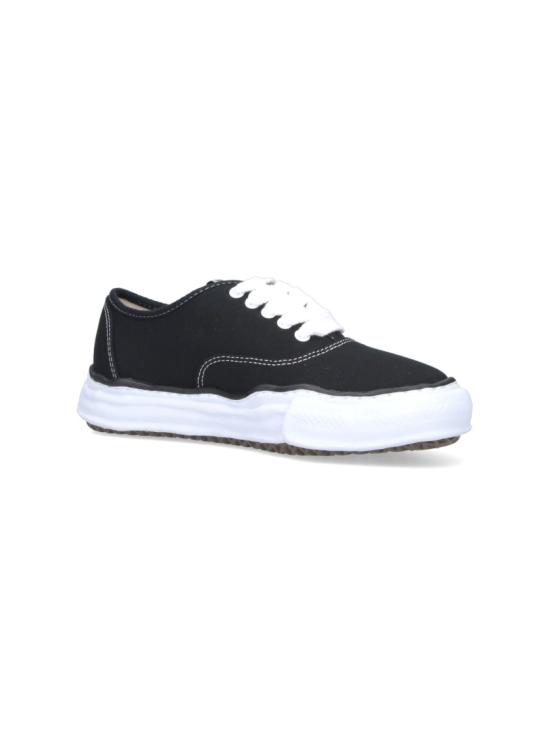 26SS 메종 미하라 야스히로 베이커 OG 솔 캔버스 로우 컷 A02FW704BLACK - MAISON MIHARA YASUHIRO