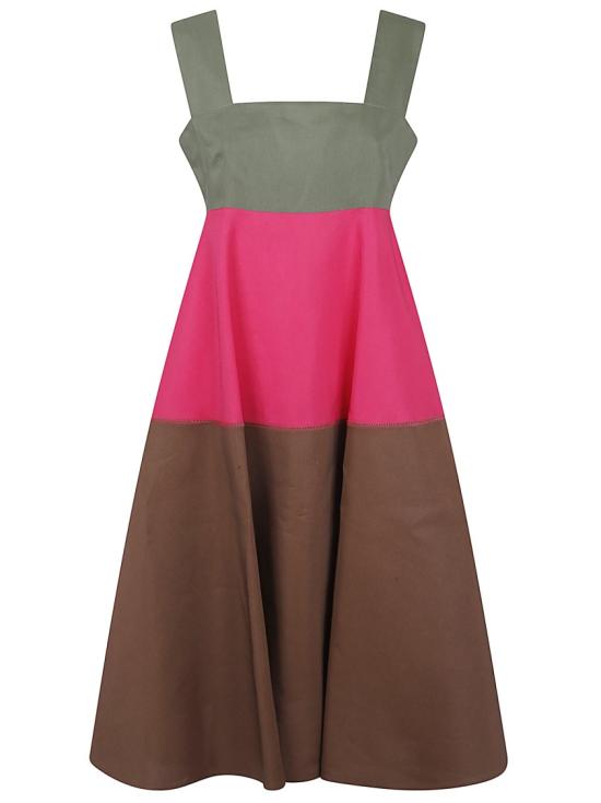 26SS 마르니 미디 원피스 ABMA1532QXTR01500M37 Brown