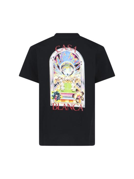26SS 카사블랑카 반팔 티셔츠 M SS26 JTS 001 09TENNIS LANDSCAPE Black - CASABLANCA