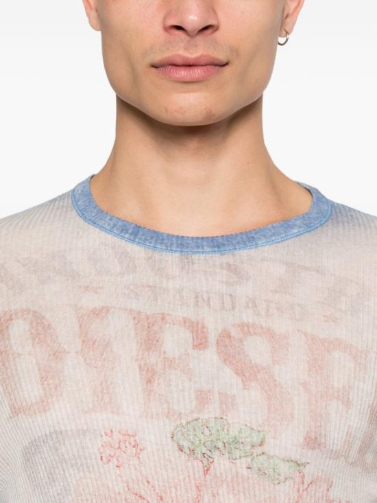 26SS 디젤 반팔 티셔츠 A22442 0HGCN 8MMA White - DIESEL