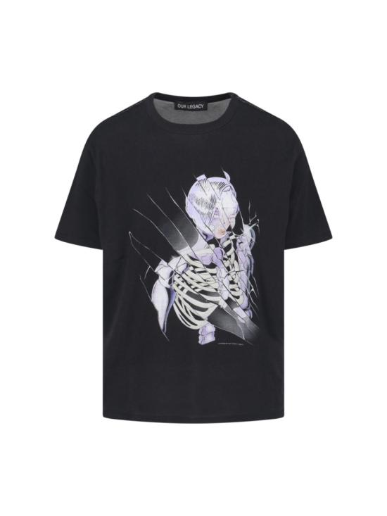 26SS 아워레가시 뉴 박스 티셔츠 사이버네틱 엔젤 프린트 M2266NCCYBERNETIC ANGEL PRINT Black