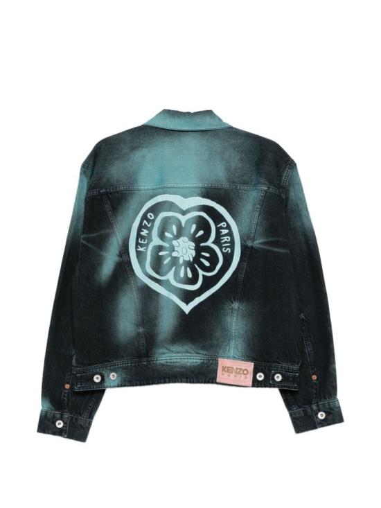 26SS 겐조 배지스 컷오프 트러커 베스트 FG55DV3146K7 62 Black - KENZO