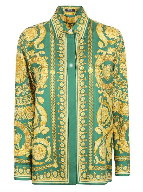 26SS 베르사체 블라우스 10013601A042365GD10 Green