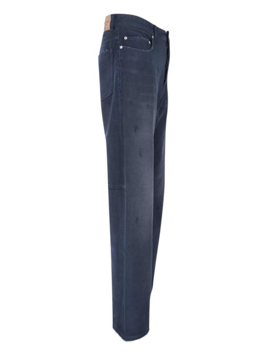 26SS 발렌시아가 커브드 니 팬츠 857194 TTW648074 Blue - BALENCIAGA