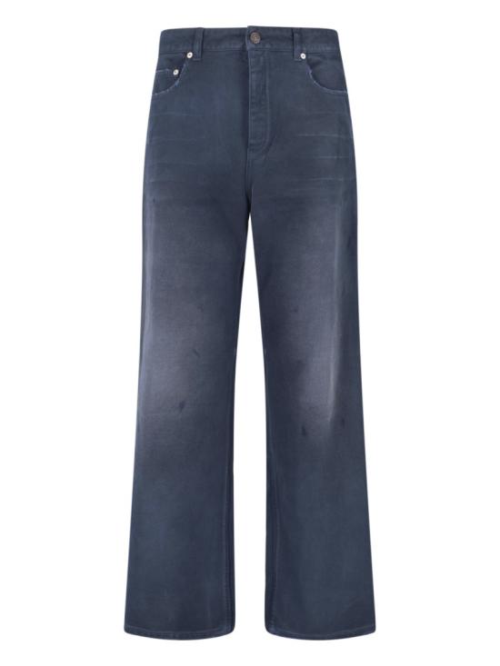 26SS 발렌시아가 커브드 니 팬츠 857194 TTW648074 Blue