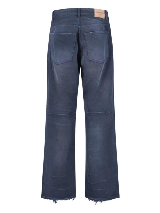 26SS 발렌시아가 커브드 니 팬츠 857194 TTW648074 Blue - BALENCIAGA