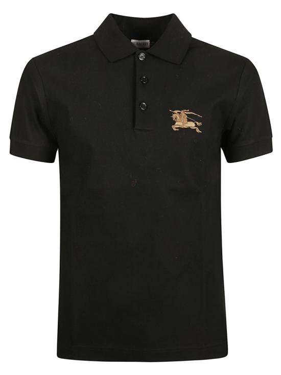 26SS 버버리 메탈릭 EKD 코튼 폴로 셔츠 8119008 A1189 Black