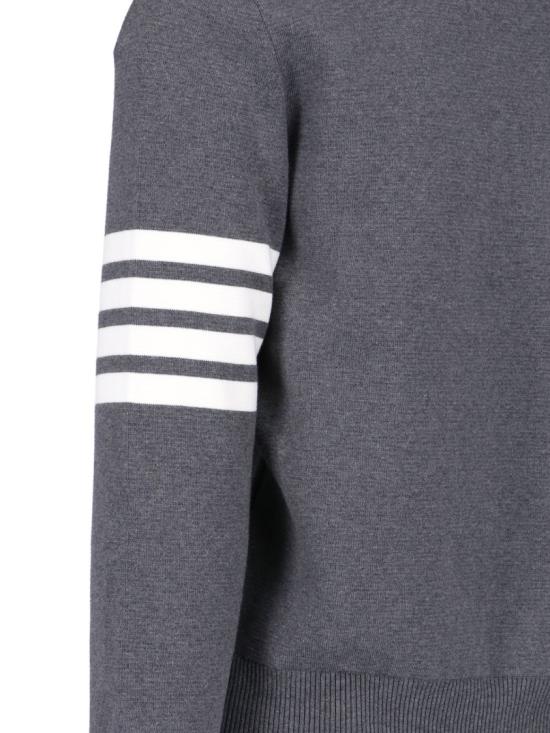 26SS 톰브라운 코튼 크레이프 4바 풀오버 MKA202A 00219035 Grey - THOM BROWNE