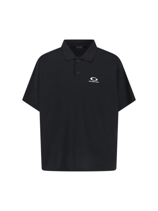 26SS 발렌시아가 로렐 클래식 폴로 셔츠 828531 TTVT81000 Black